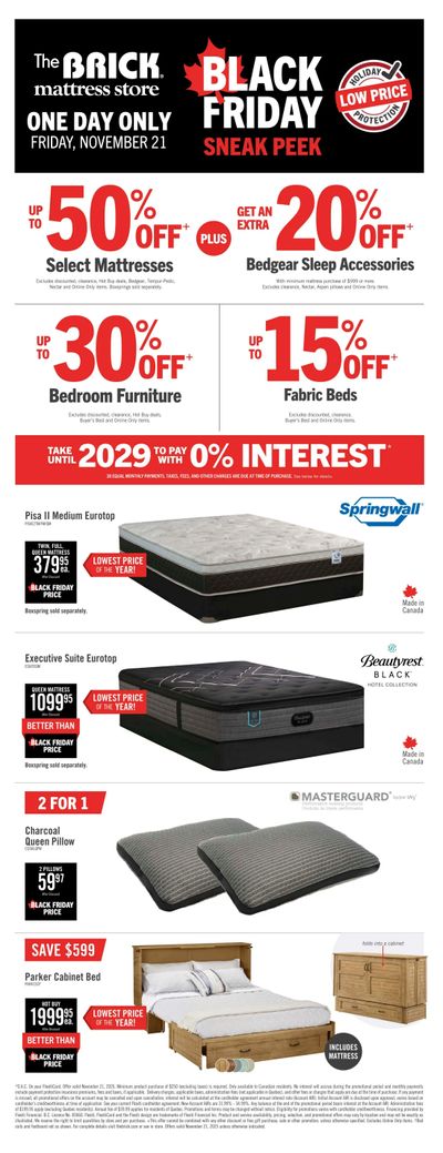 The Brick Mattress Store Flyer November 21 to 27