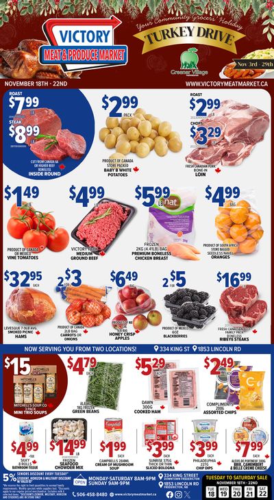 Victory Meat Market Flyer November 18 to 22