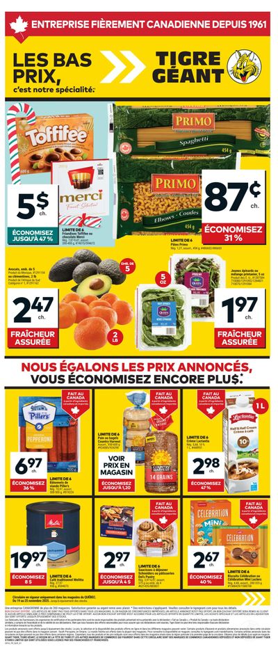 Tigre Géant Flyer November 19 to 25