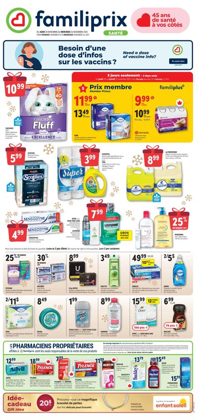 Familiprix Sante Flyer November 20 to 26