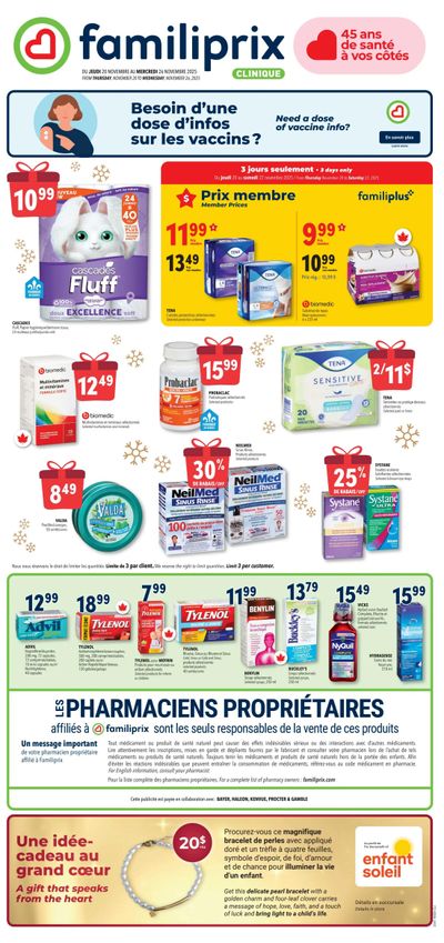 Familiprix Clinique Flyer November 20 to 26