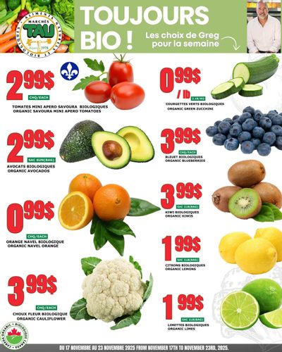 Marches Tau Produce Flyer November 17 to 23