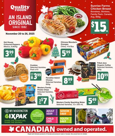 Quality Foods Flyer November 20 to 26