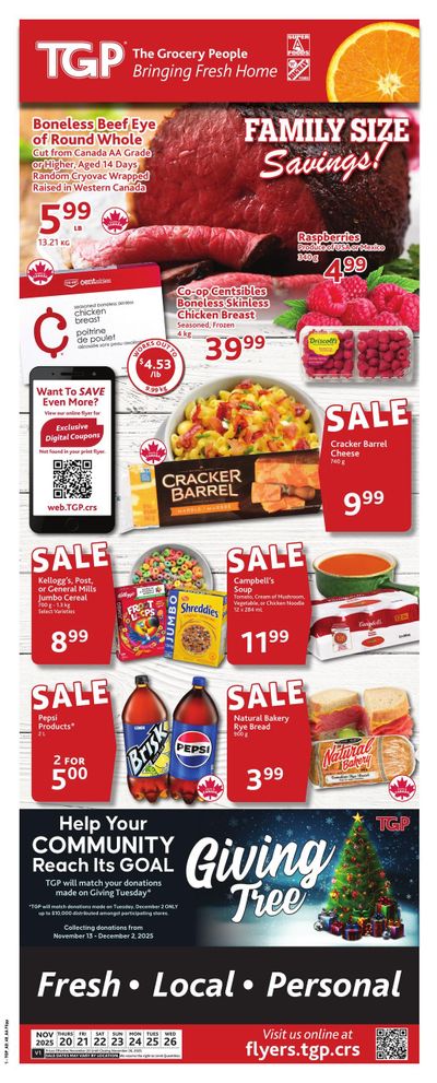 TGP The Grocery People Flyer November 20 to 26