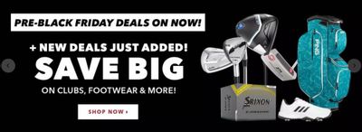 Golf Town Canada Pre Black Friday Deals Sale: Save up to 50% on Select Items