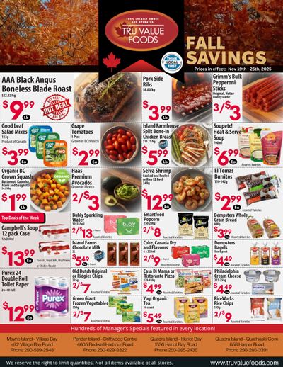 Tru Value Foods Flyer November 19 to 25