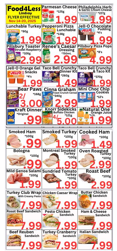 Food 4 Less (Lindsay) Flyer November 14 to 20