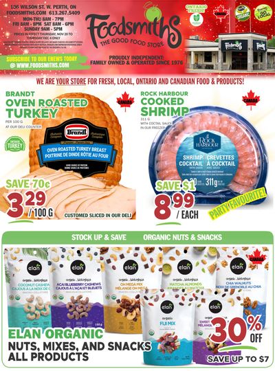 Foodsmiths Flyer November 20 to December 4