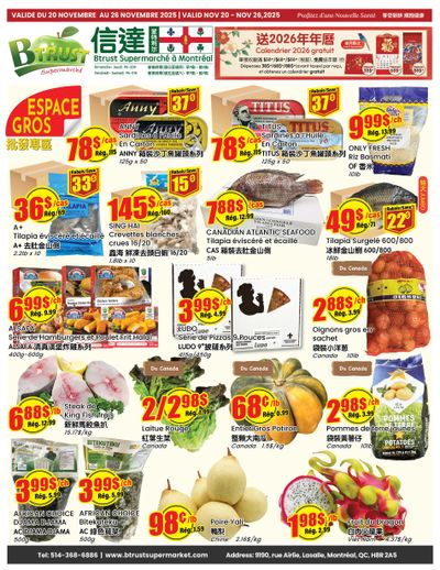 Btrust Supermarket (Montreal) Flyer November 20 to 26