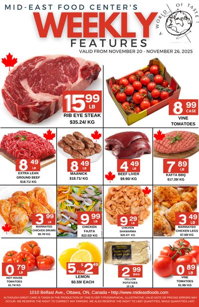 Mid-East Food Centre Flyer November 20 to 26