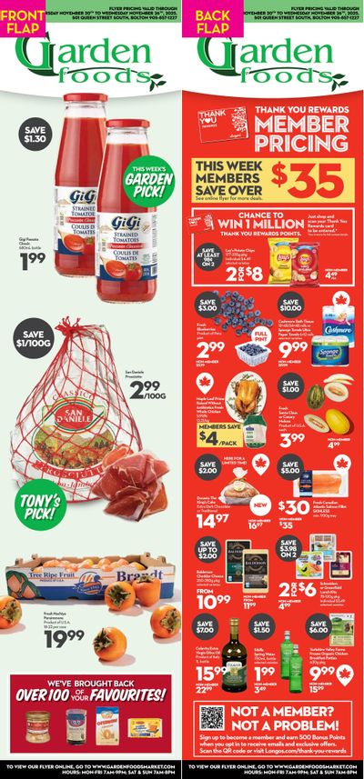 Garden Foods Flyer November 20 to 26