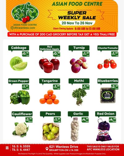Asian Food Centre (Wanless Dr.) Flyer November 20 to 26