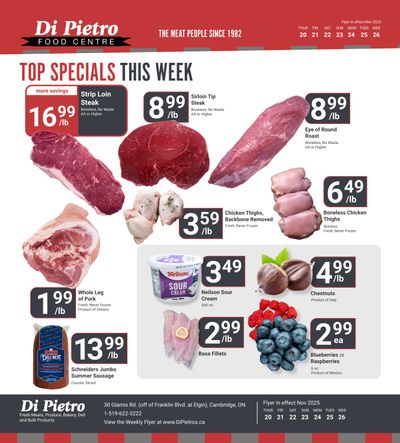 Di Pietro Food Centre Flyer November 20 to 26
