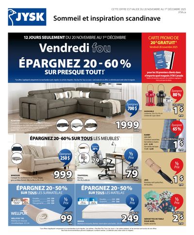 JYSK (QC) Flyer November 20 to December 1