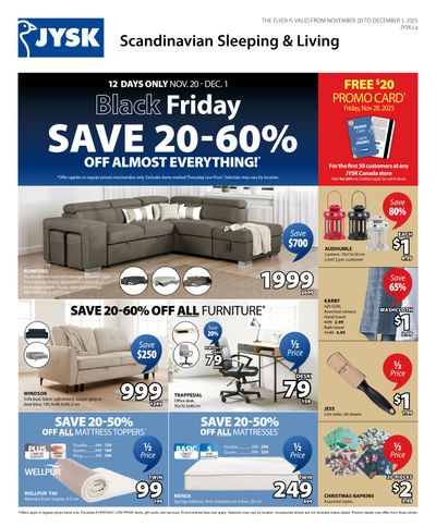 JYSK Flyer November 20 to December 1