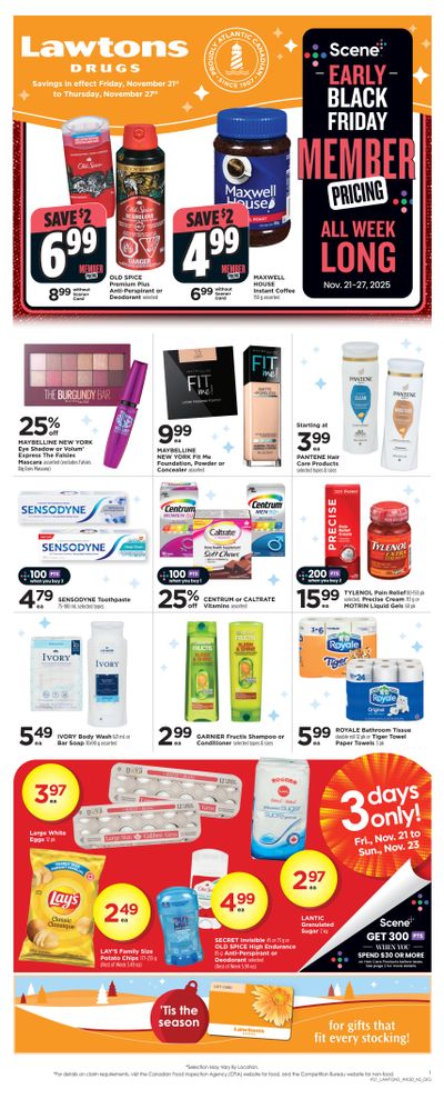 Lawtons Drugs (NS) Flyer November 21 to 27