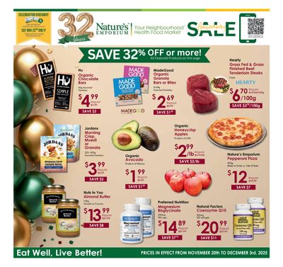 Nature's Emporium Bi-Weekly Flyer November 20 to December 3