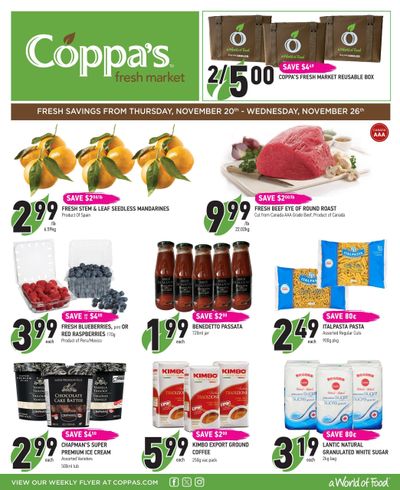 Coppa's Fresh Market Flyer November 20 to 26