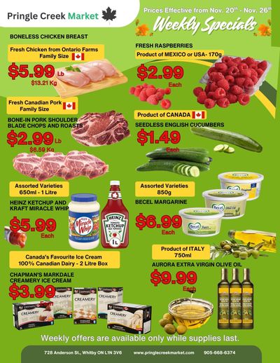 Pringle Creek Market Flyer November 20 to 26