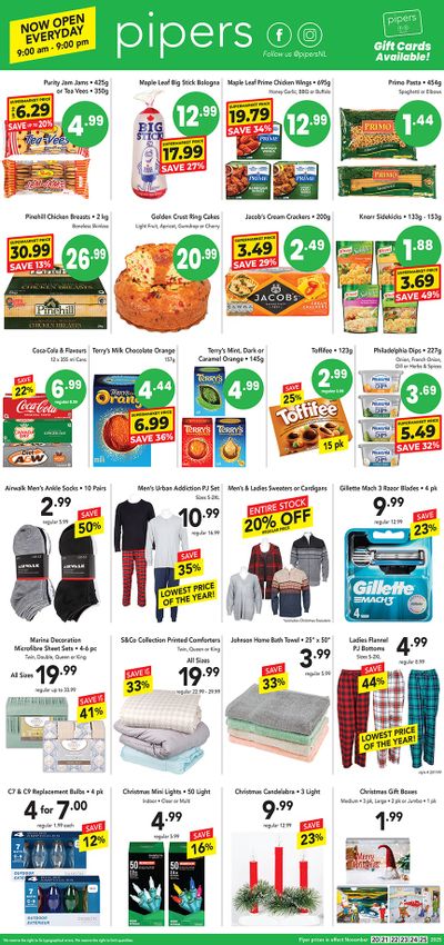 Pipers Superstore Flyer November 20 to 26