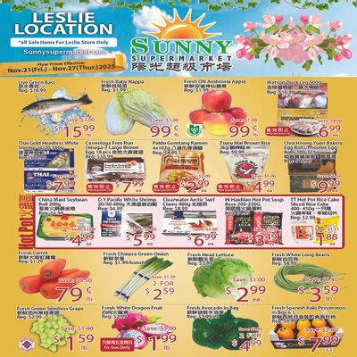 Sunny Supermarket (Leslie) Flyer November 21 to 27
