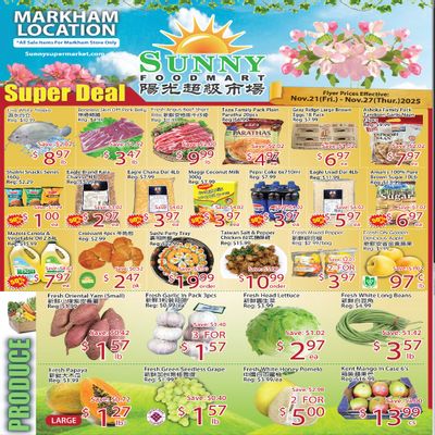 Sunny Foodmart (Markham) Flyer November 21 to 27