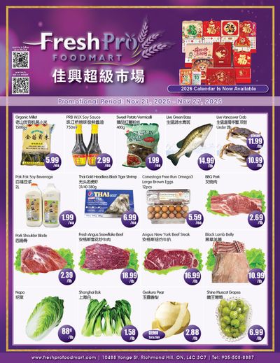 FreshPro Foodmart (Richmond Hill) Flyer November 21 to 27