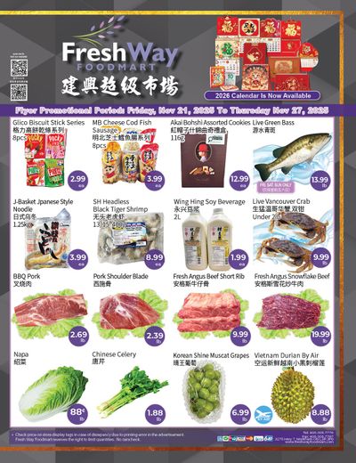 FreshWay Foodmart Flyer November 21 to 27