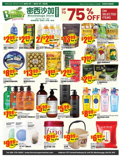 Btrust Supermarket (Mississauga) Flyer November 21 to 27