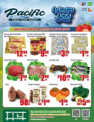 Pacific Fresh Food Market (North York) Flyer November 21 to 27