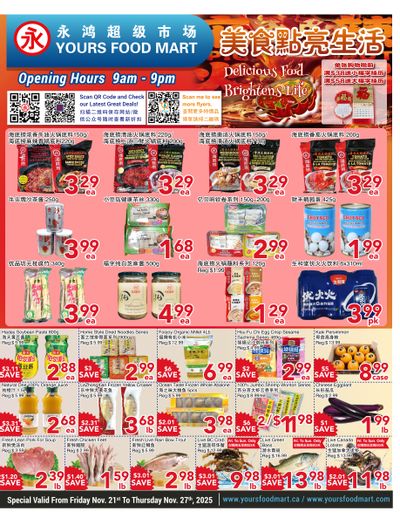 Yours Food Mart Flyer November 21 to 27