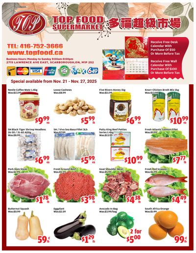 Top Food Supermarket Flyer November 21 to 27