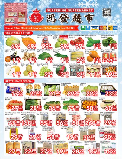 Superking Supermarket (North York) Flyer November 21 to 27