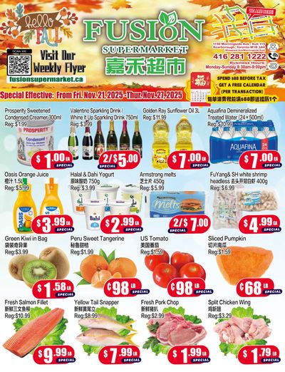 Fusion Supermarket (Scarborough) Flyer November 21 to 27