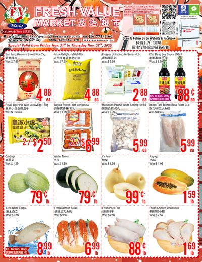 Fresh Value (Scarborough) Flyer November 21 to 27