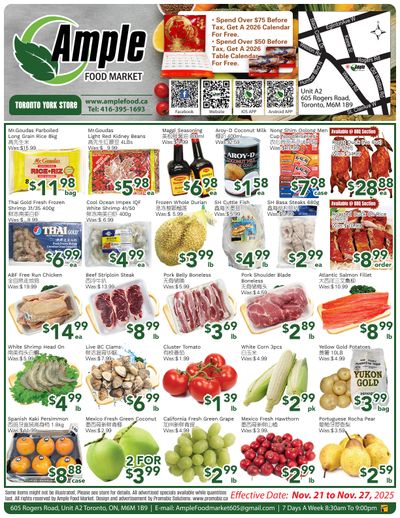 Ample Food Market (North York) Flyer November 21 to 27