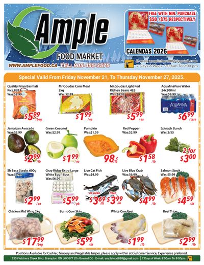 Ample Food Market (Brampton) Flyer November 21 to 27