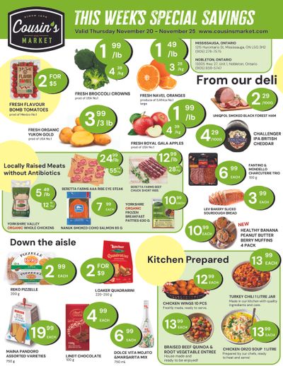 Cousin's Market Flyer November 20 to 25