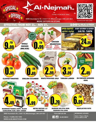 Alnejmah Fine Foods Inc. Flyer November 21 to 27