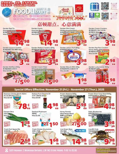 FoodyMart (HWY7) Flyer November 21 to 27
