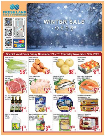 FreshLand Supermarket Flyer November 21 to 27