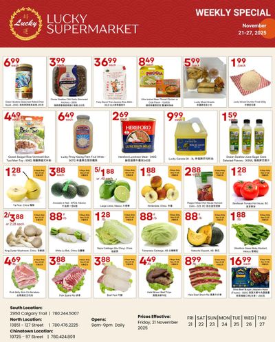 Lucky Supermarket (Edmonton) Flyer November 21 to 27