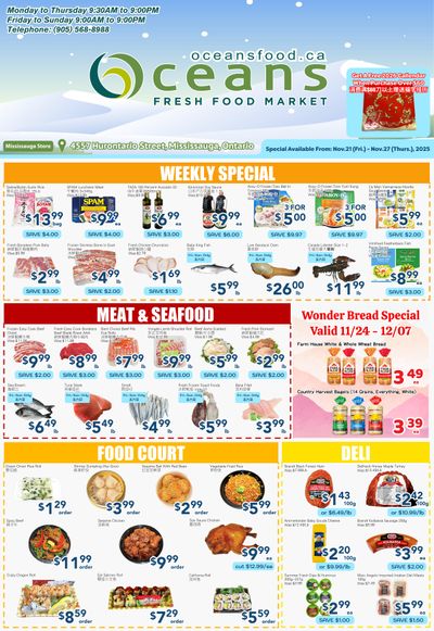 Oceans Fresh Food Market (Mississauga) Flyer November 21 to 27