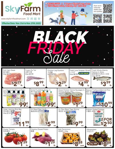 SkyFarm Food Mart Flyer November 21 to 27