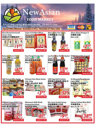 New Asian Food Market Flyer November 21 to 27