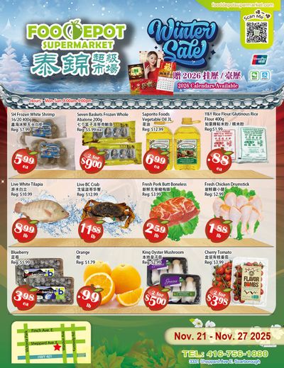 Food Depot Supermarket Flyer November 21 to 27