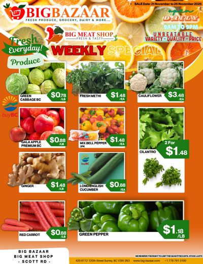 Big Bazaar Canada Flyer November 21 to 26