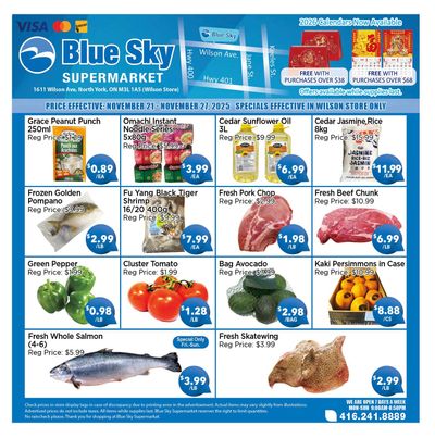 Blue Sky Supermarket (North York) Flyer November 21 to 27