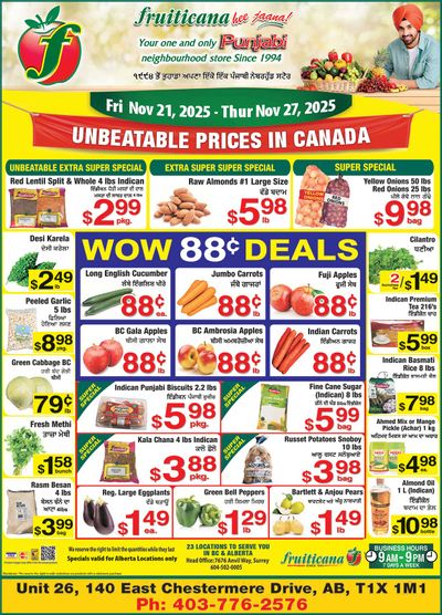 Fruiticana (Chestermere) Flyer November 21 to 27