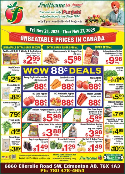 Fruiticana (Edmonton) Flyer November 21 to 27